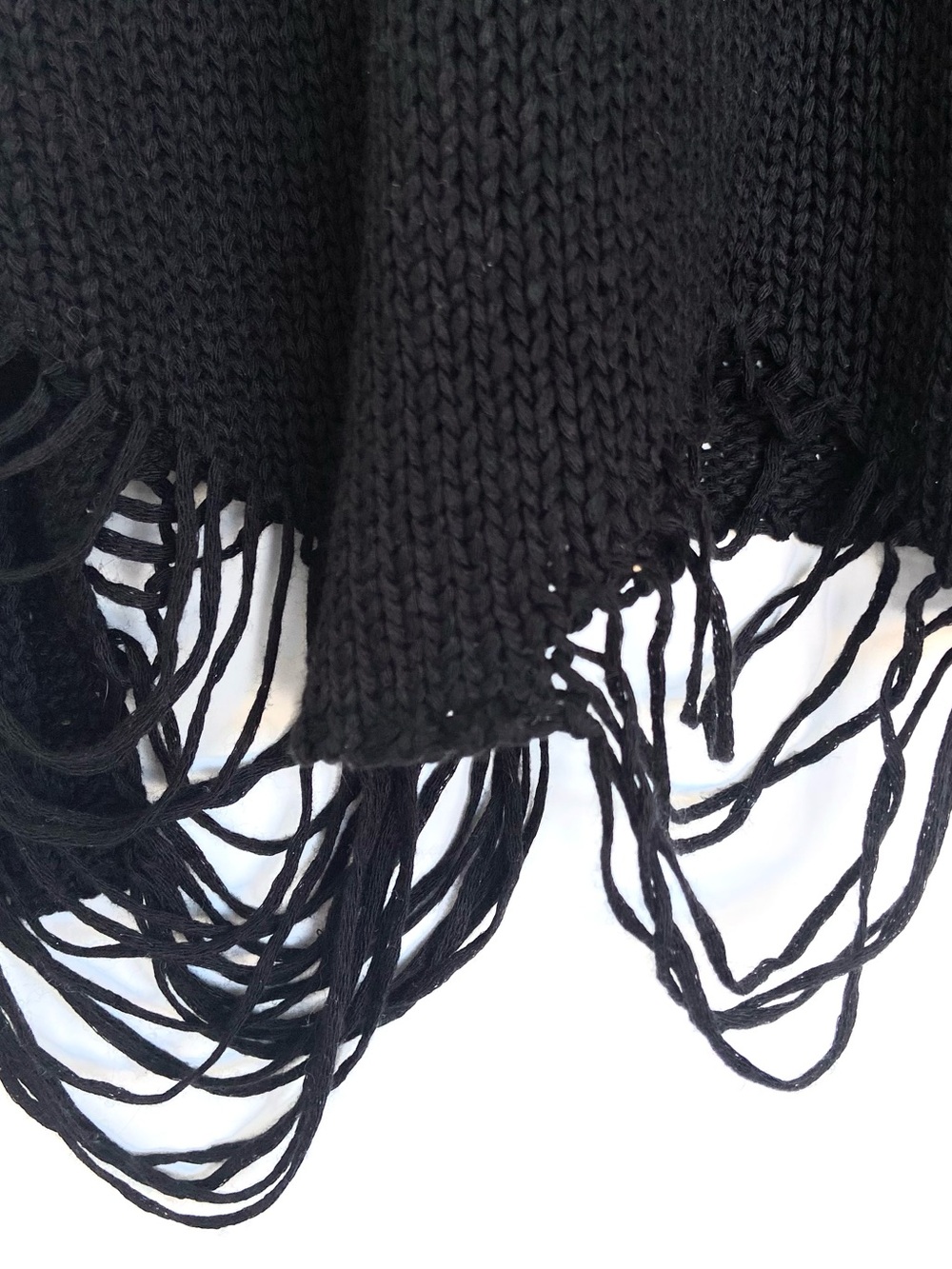 UNIF Loose String Knit Tank Mini Dress in Black - Picture 3 of 7